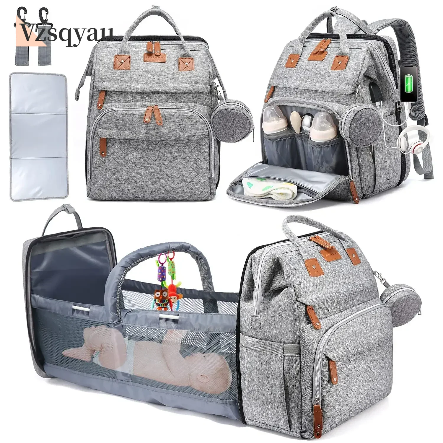 Backpack Diaper Bag - New Baby Nappy Changing Bags Changing