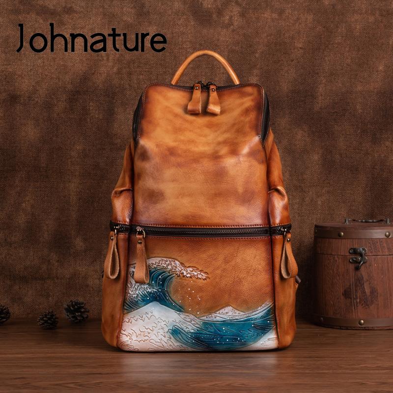 Johnature Genuine Leather Wome - огляд і ціна Leather Backpack Vintage