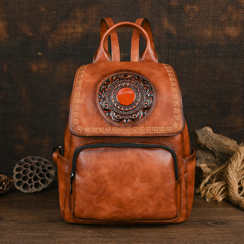 Johnature 2026 New Vintage Han - огляд і ціна Leather Backpack Vintage