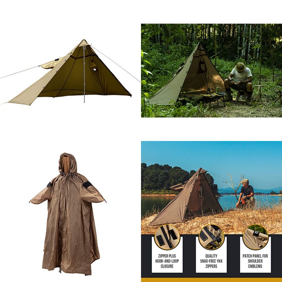 TENTSFORMER Hooded Poncho 4-in - огляд і ціна Rain Cover Backpack